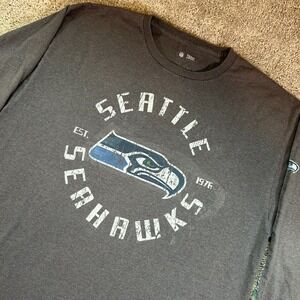NFL Team‎ Apparel Seattle Seahawks Football Shirt Mens XL Charcoal Gray Athletic